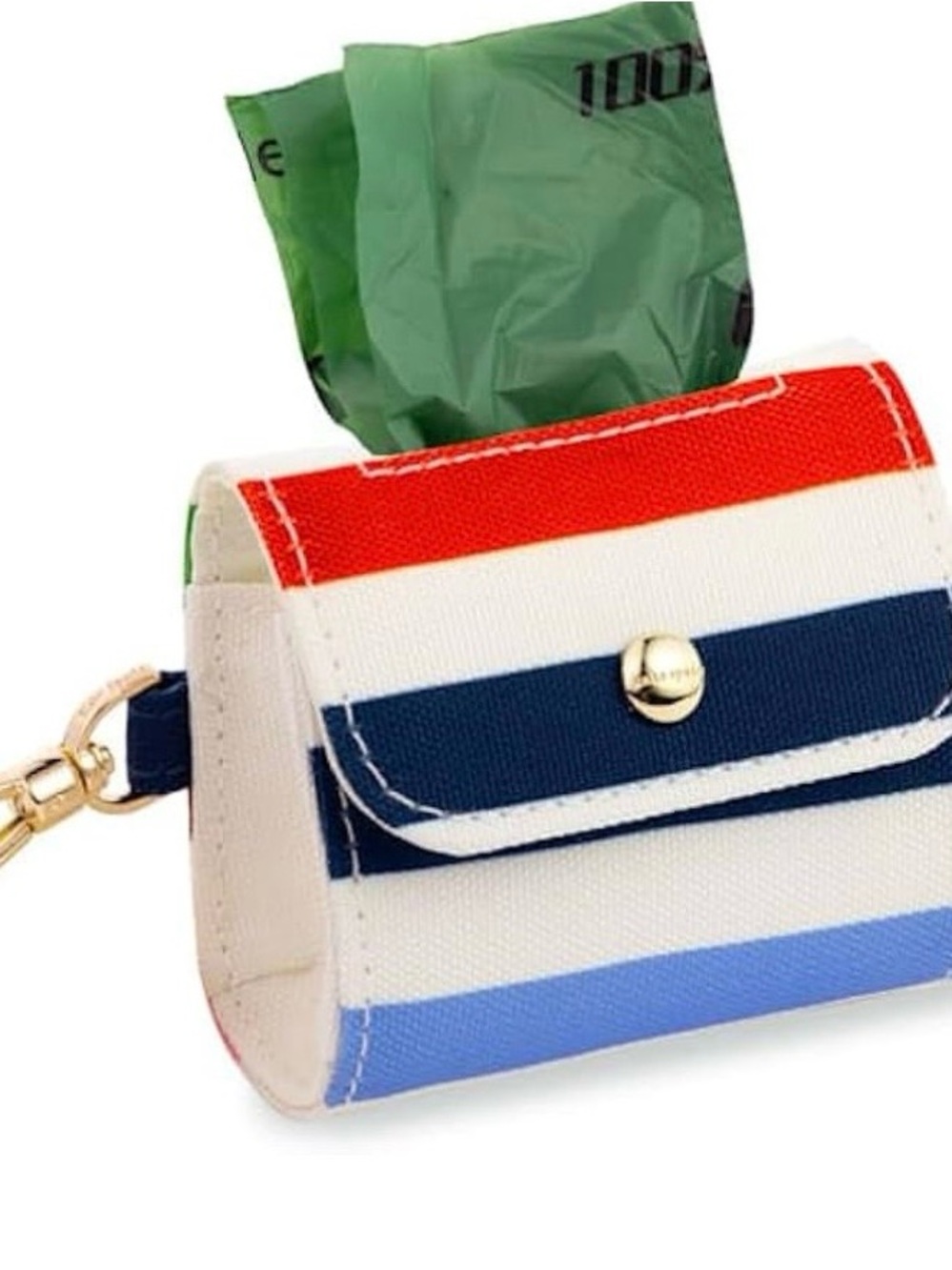 kate spade Striped Mini Waste Bag Holder - Red White Navy Light Blue
